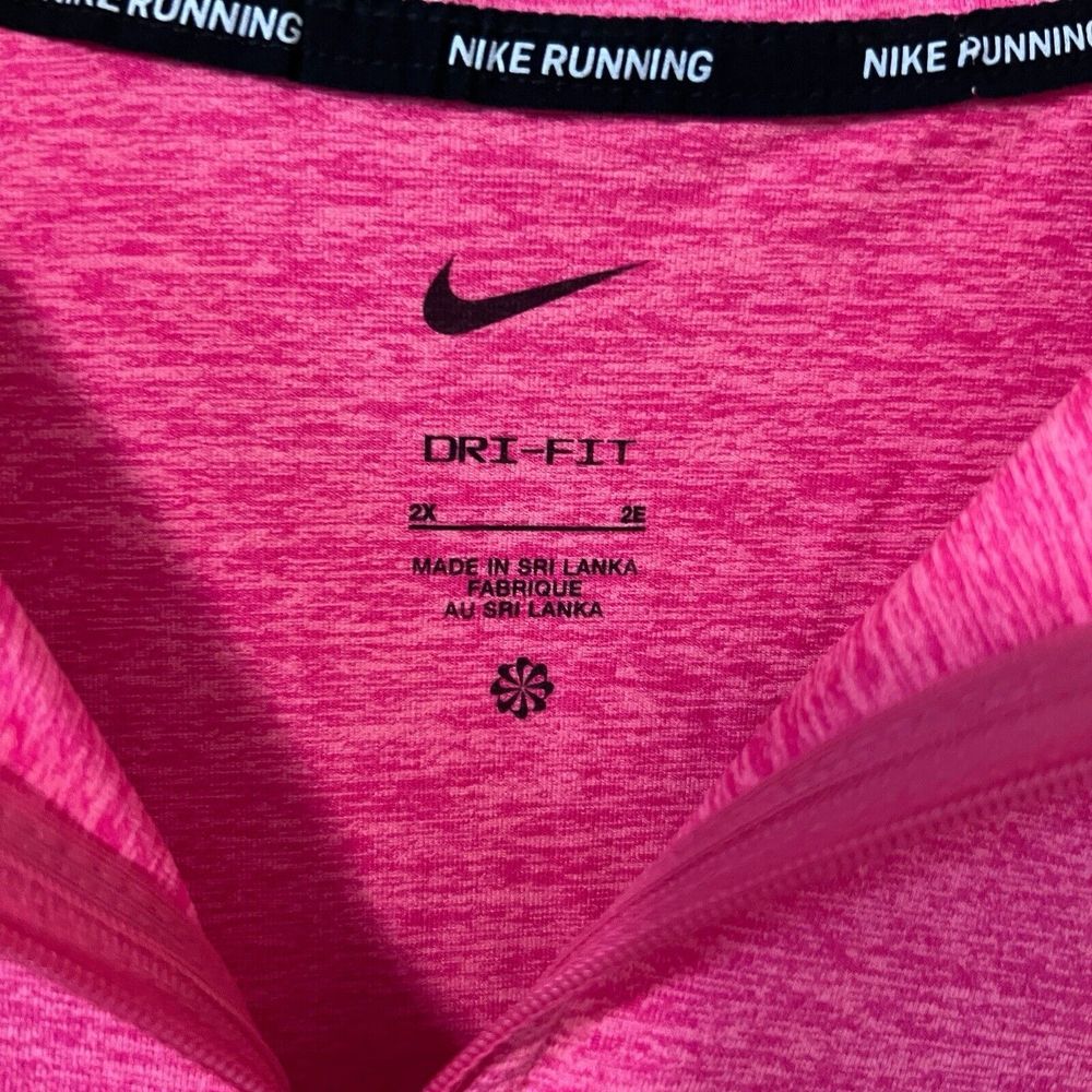 Nike NWT Womens 2X Zip Pullover Dri-Fit Running Training Gym Bright Pink - Picture 3 of 8